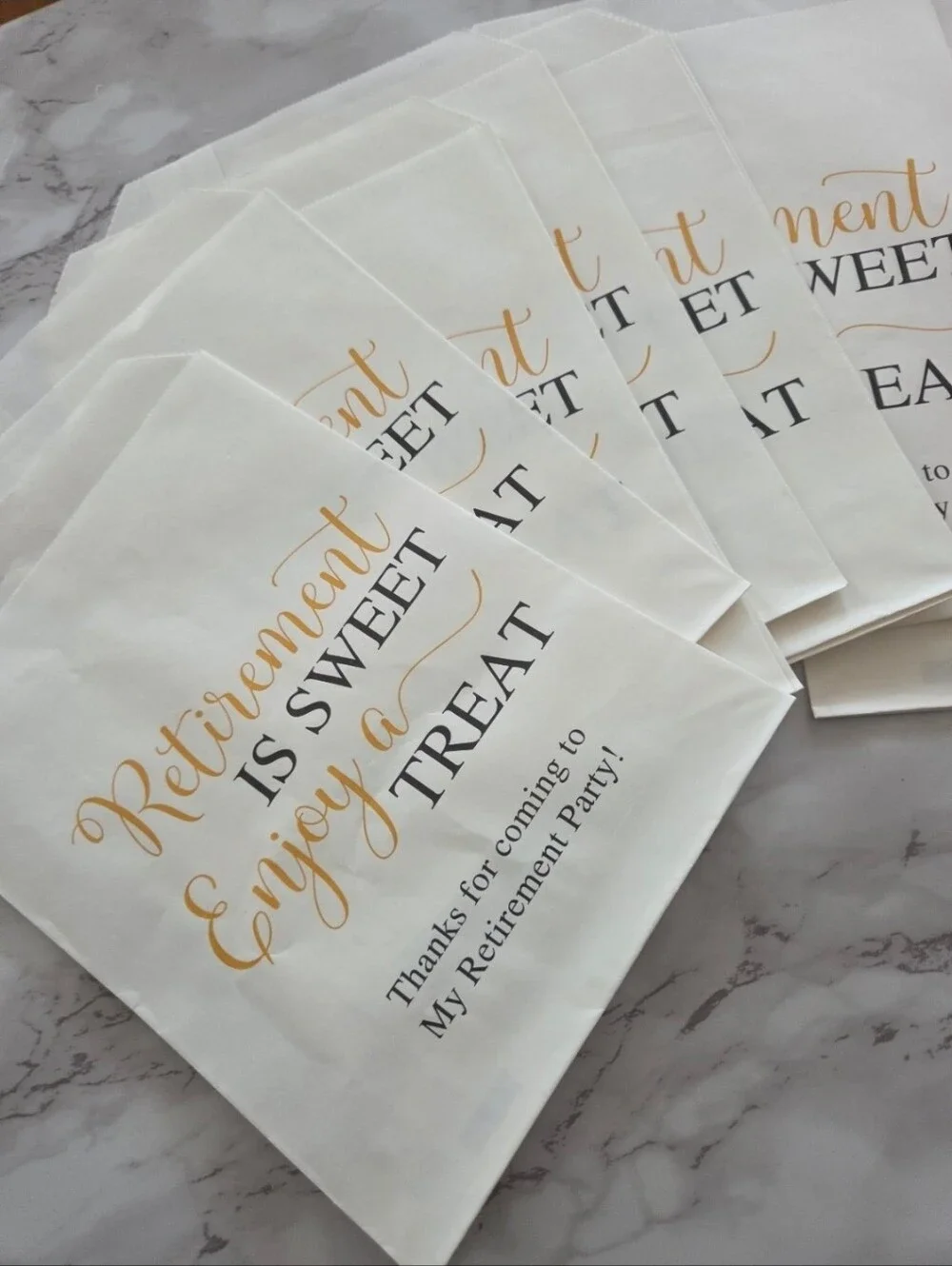 Retirement Party Favor Bags & Stickers
